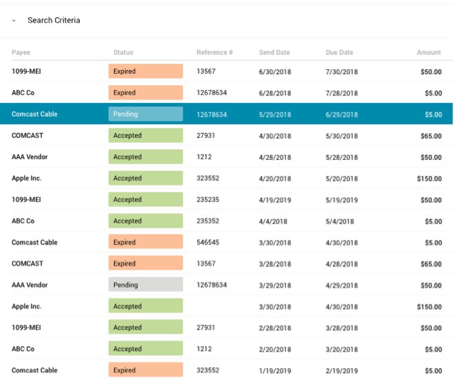 Autobooks search screen.